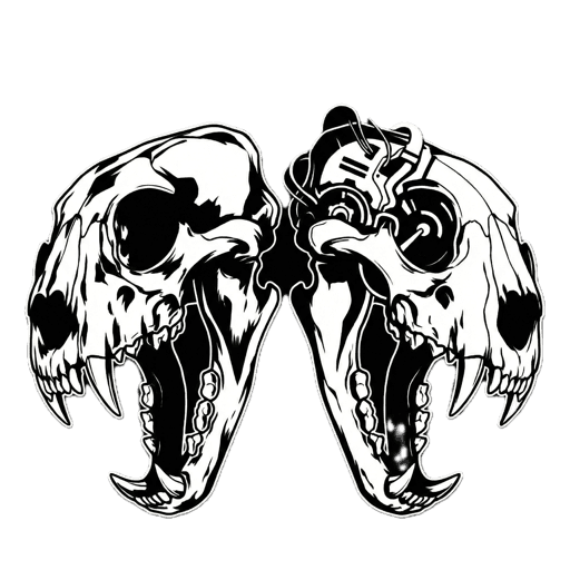 GainAI brand mark — twin skulls